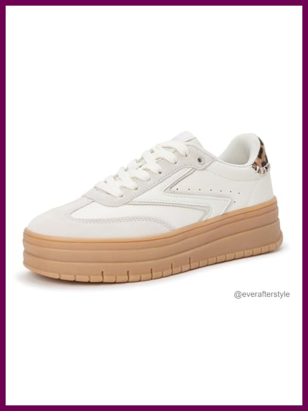Platform Sneakers Gum Thick Sole Retro Women's Casual Lace-Up Walking